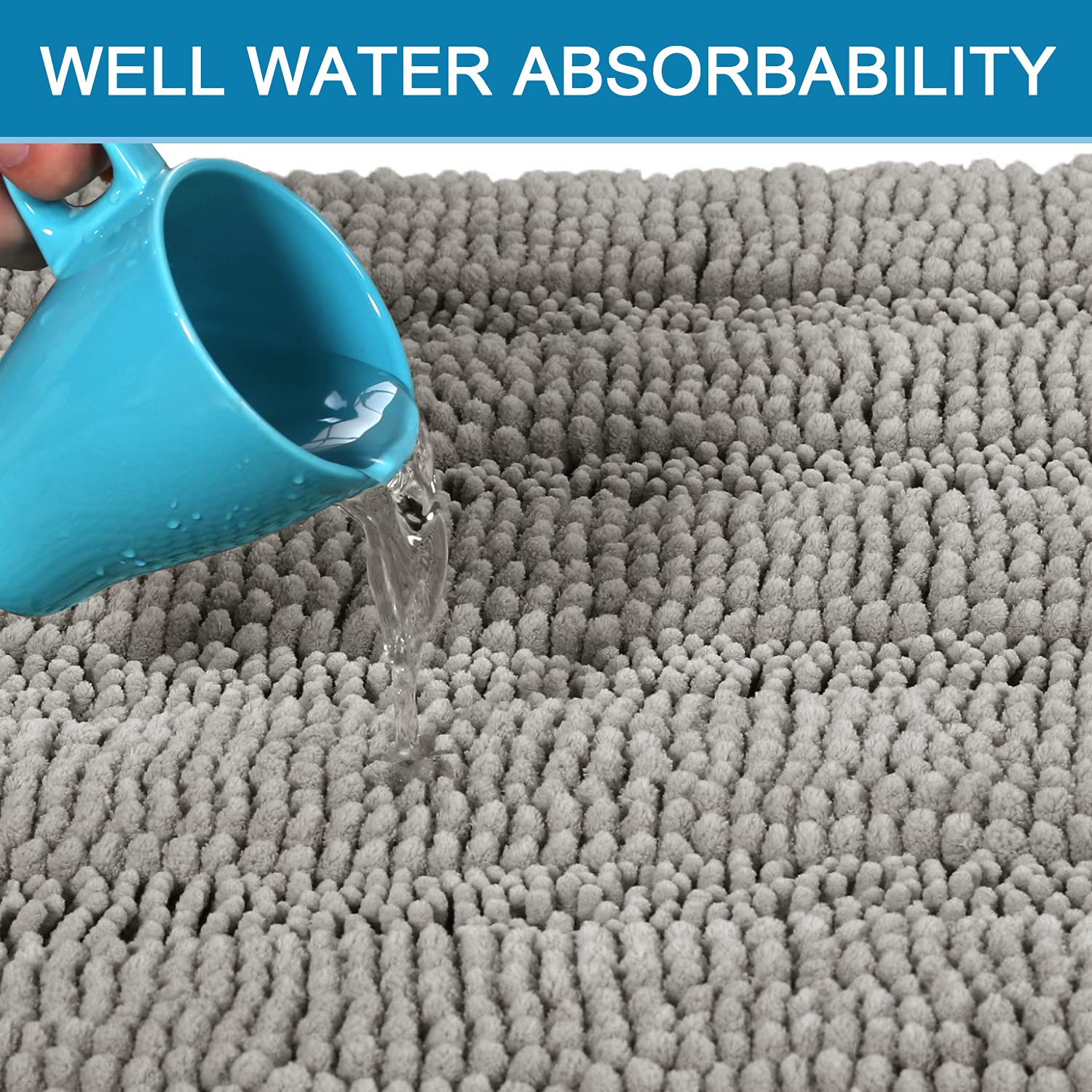 H.VERSAILTEX slip-resistant backing keeps rug stable on floor