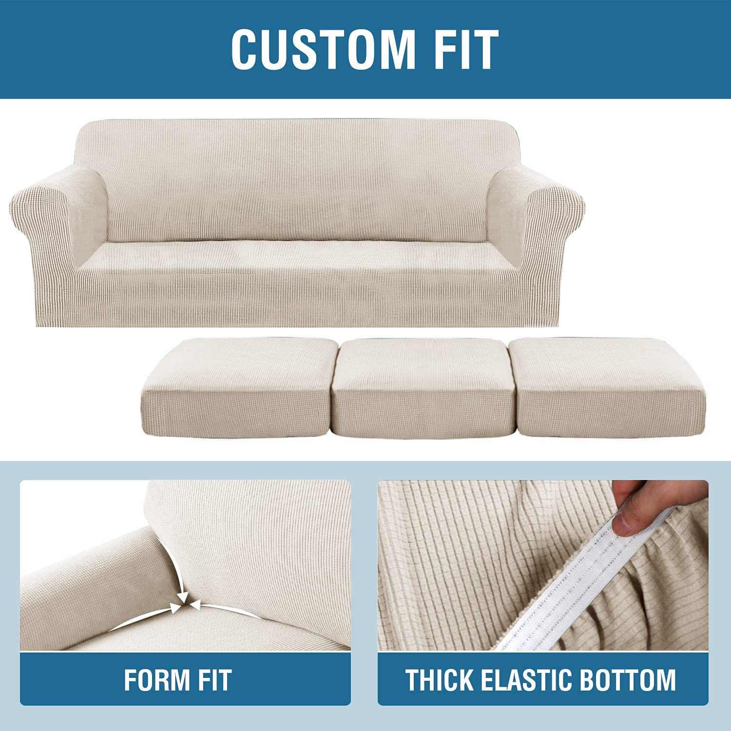 H.VERSAILTEX stretch fabric detail shows snug, wrinkle-free fit