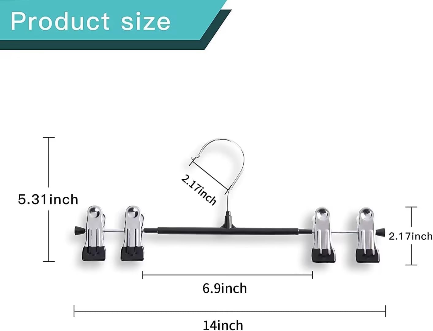 HWAJAN versatile wardrobe hangers keep pants, skirts, scarves, and more organized.
