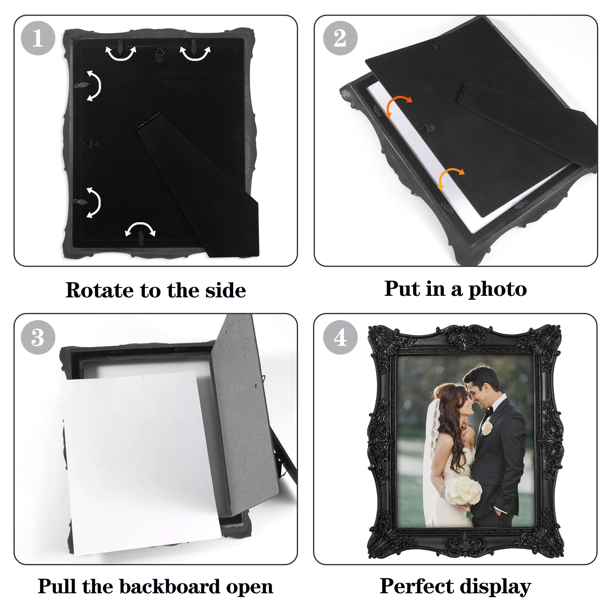 Hwamiora elegant dual-display frame for table or wall mounting.