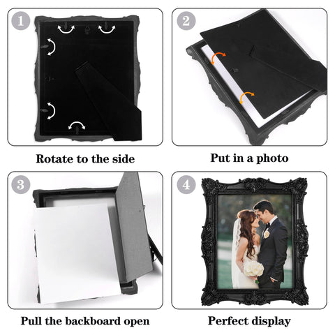 Hwamiora elegant dual-display frame for table or wall mounting.