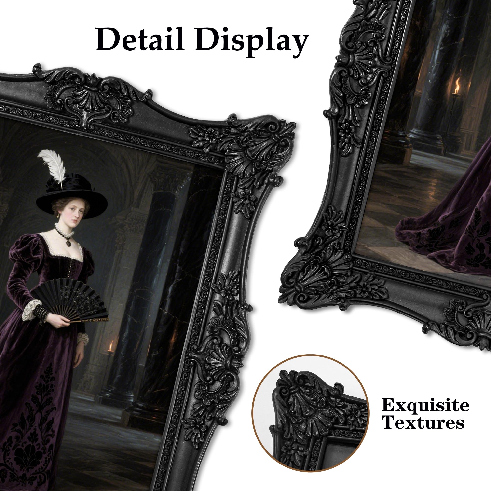 Hwamiora frame with easel and wall hook enables versatile tabletop or wall display.