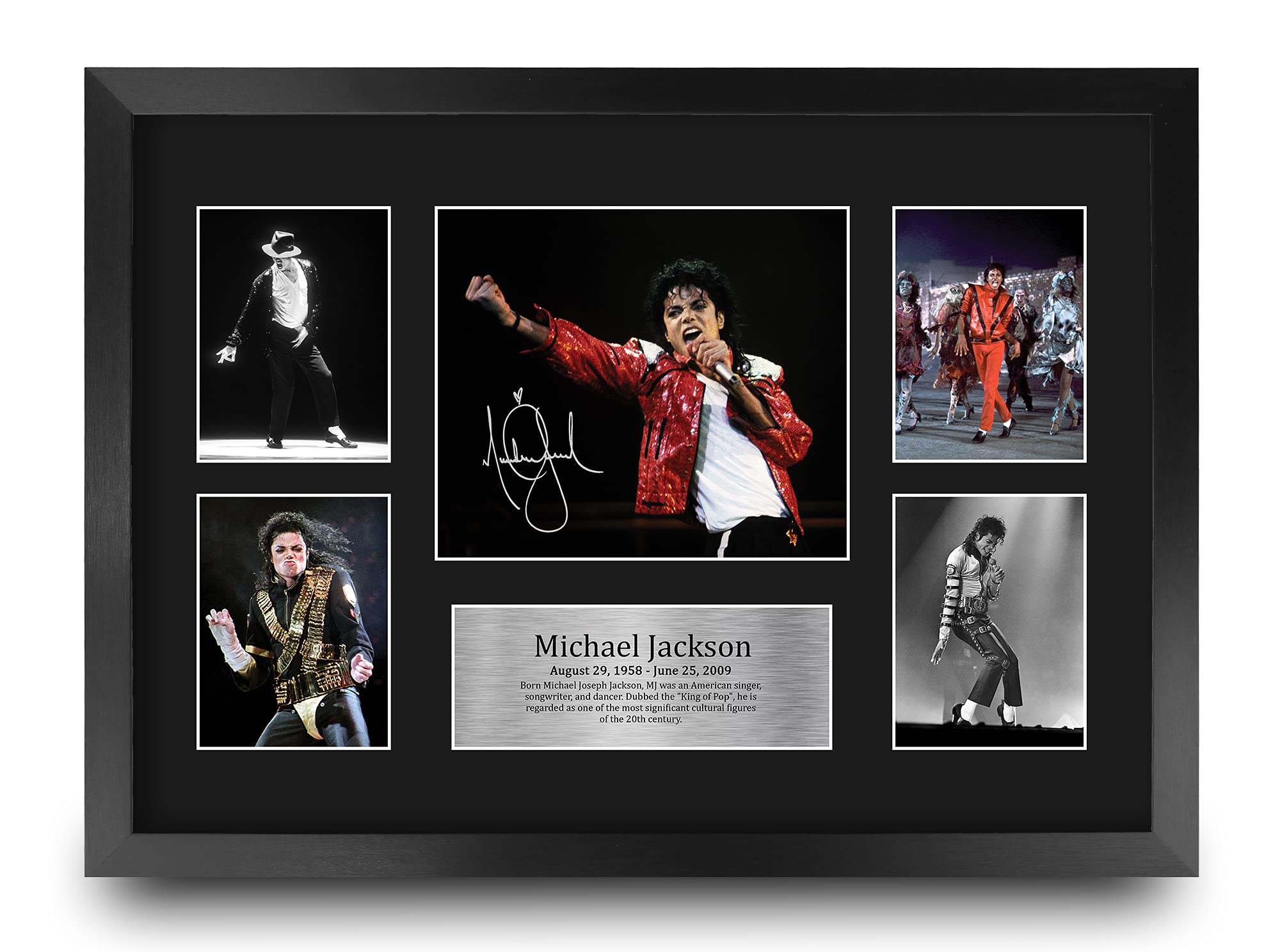 HWC Trading Michael Jackson signed photo framed for gifting and display.