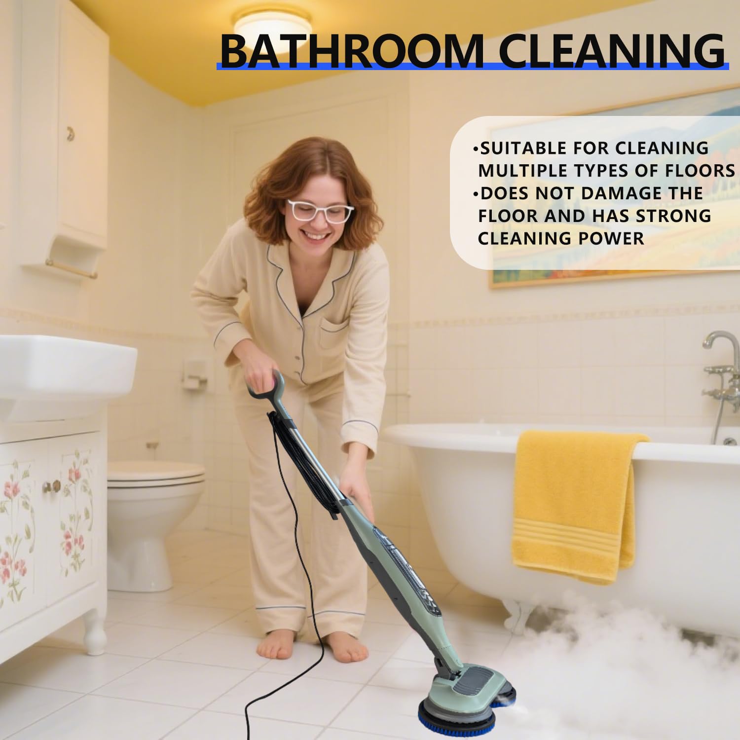 HXZIYI dual-action bristles deliver deep-cleaning power for stubborn spills and grime.