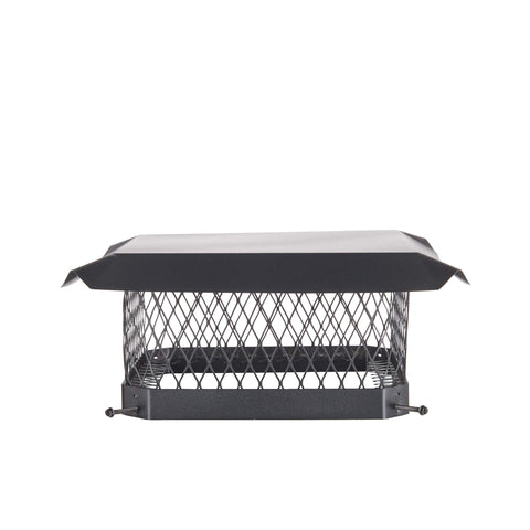 HY-C Shelter 13x13 bolt-on cap installed improves draft and exterior appearance.
