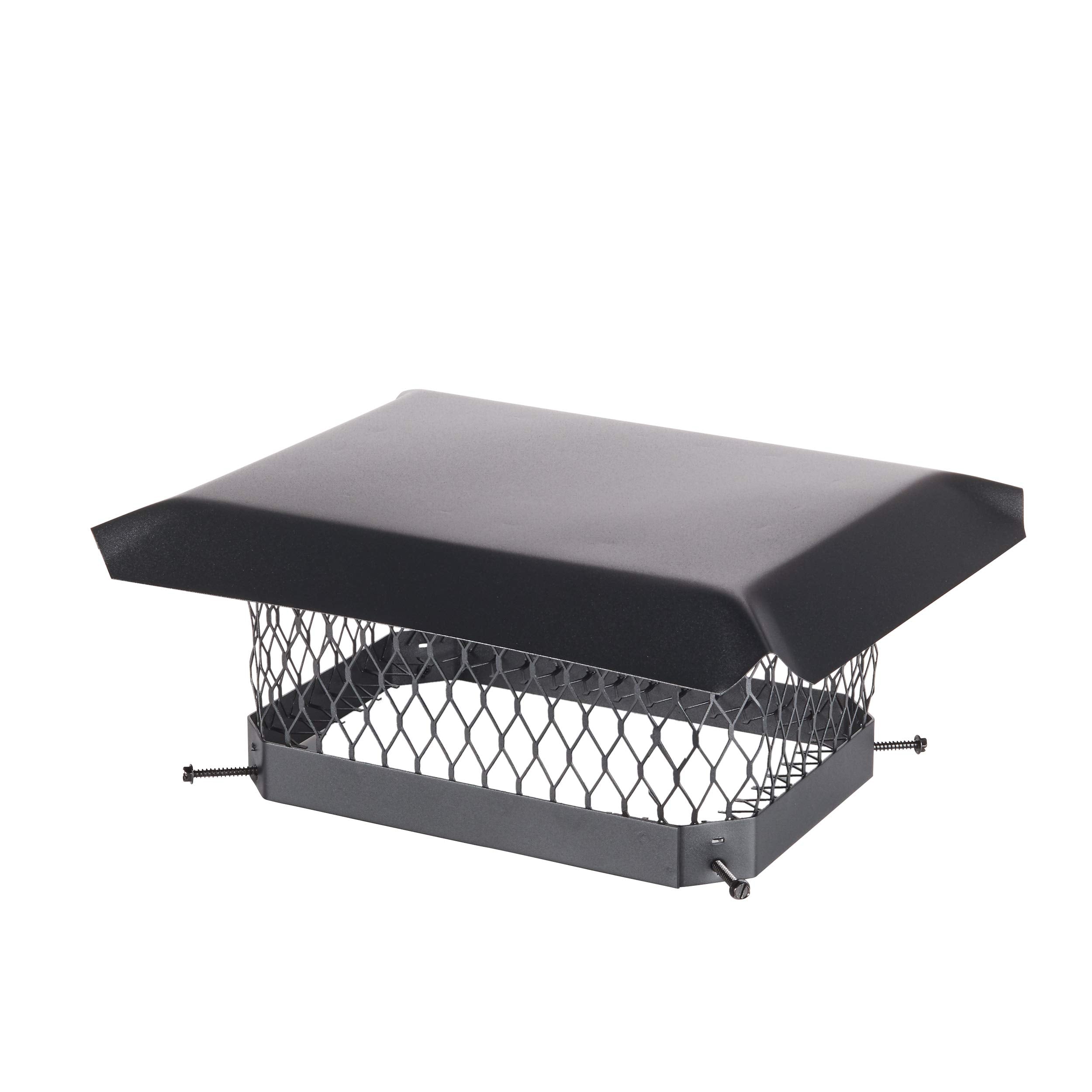 HY-C Shelter 9x13 bolt-on cap side view highlights single flue compatibility and easy installation