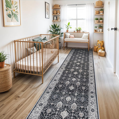 HY HAO YUN LAI 3x12 hallway rug with crease tips.