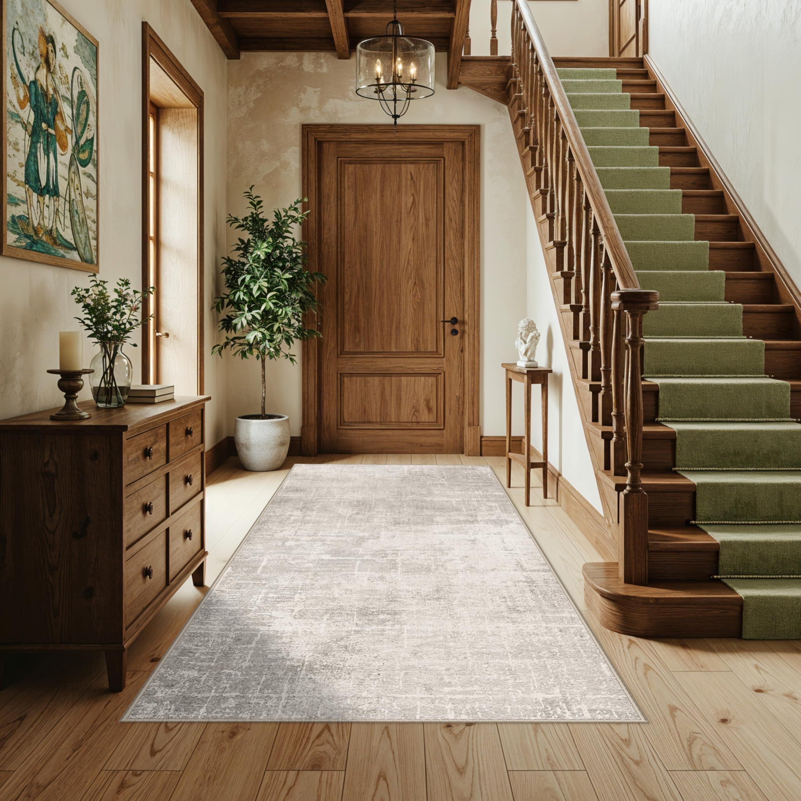 HY HAO YUN LAI 4x6 rug stain-resistant fibers protect floors from daily messes.