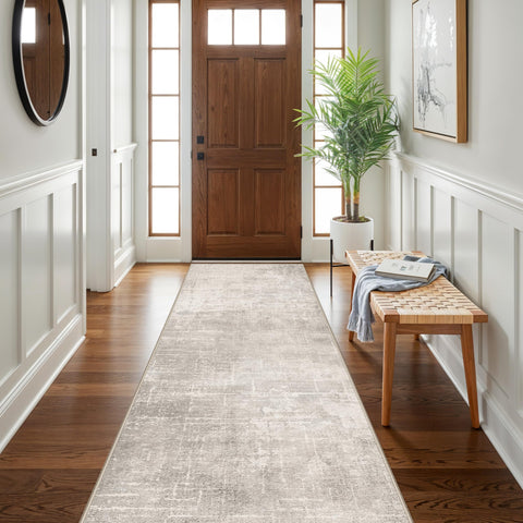 HY HAO YUN LAI Abstract 3x10 rug runner with low-pile design for easy cleaning