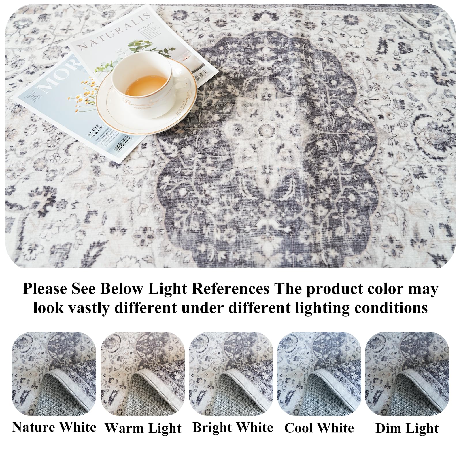 HY HAO YUN LAI hallway 2x5 rug soft texture close-up shows plush feel for living rooms.