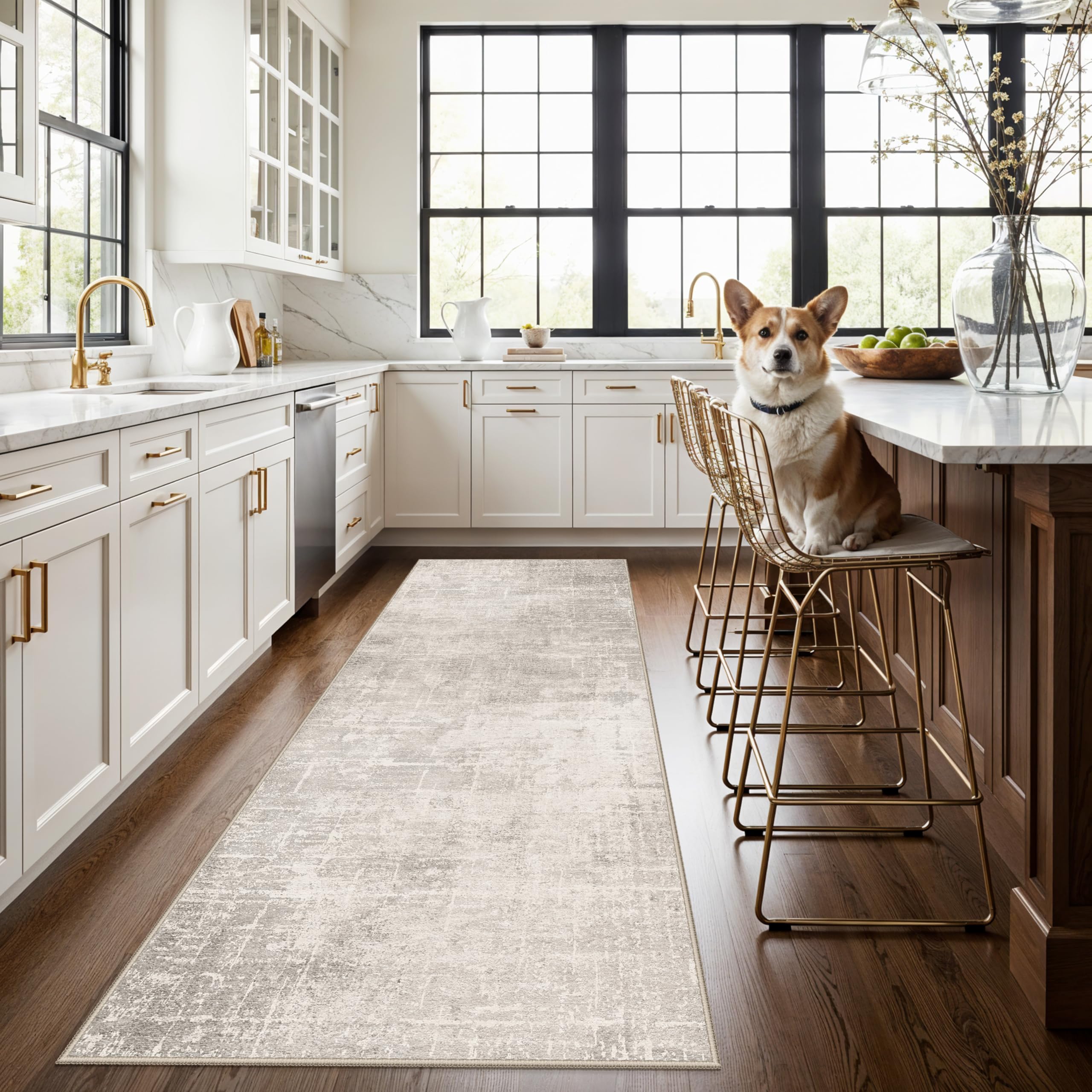 HY HAO YUN LAI hallway 3x8 runner rug close-up texture for durable, stain-resistant living spaces.