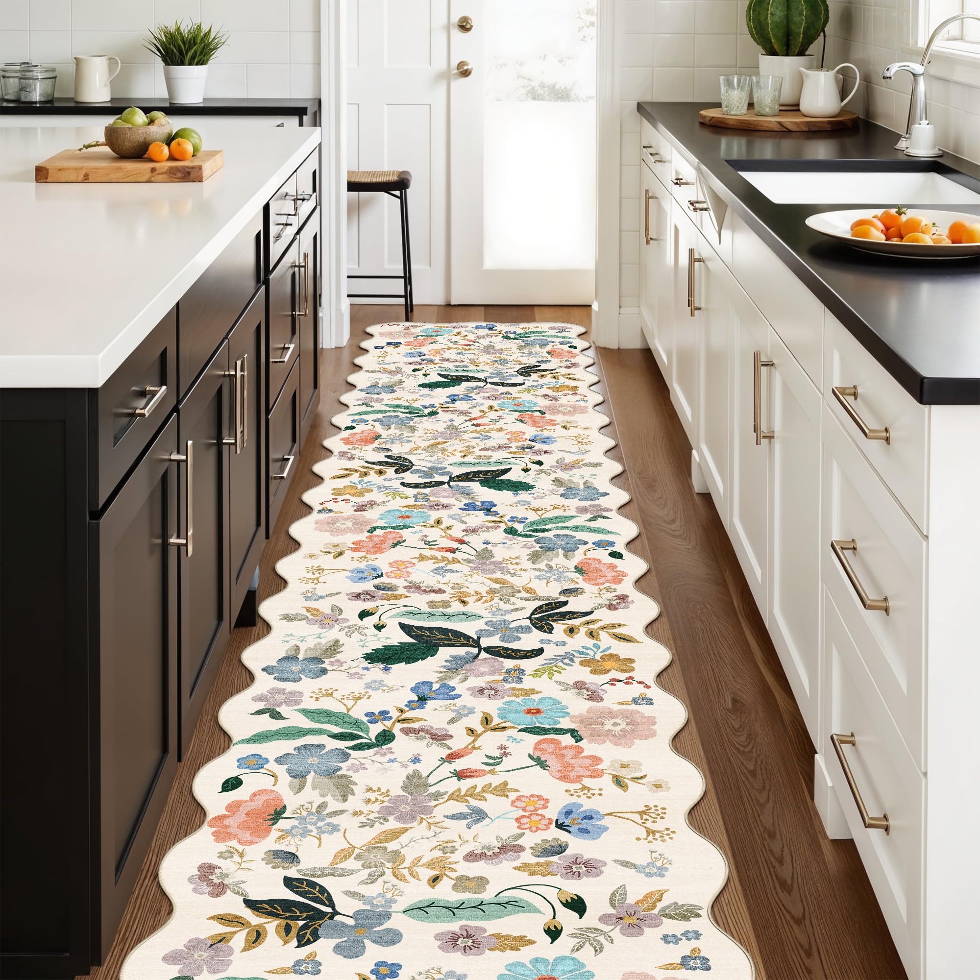 HY HAO YUN LAI hallway rug with non-slip backing helps prevent shifting on slick floors
