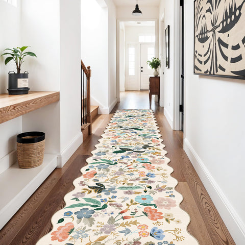 HY HAO YUN LAI runner closeup pattern cream highlights vibrant colors and refined design