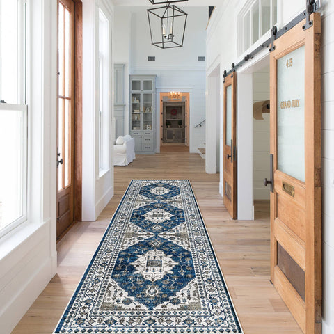 HY HAO YUN LAI hallway rug 2x7 blue for a vibrant entryway