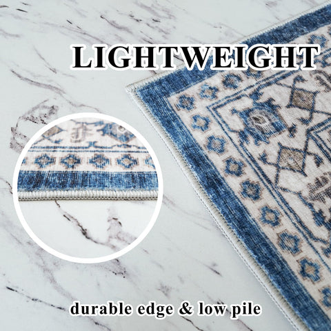 HY HAO YUN LAI 2-6x12 blue hallway runner fits narrow entryways.