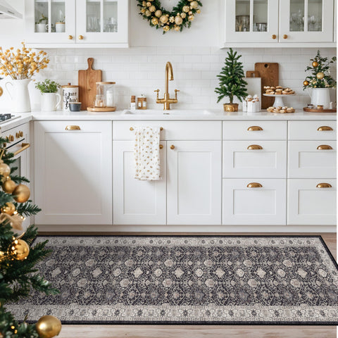 HY HAO YUN LAI hallway runner 2x7 black soft-touch texture for cozy floors.