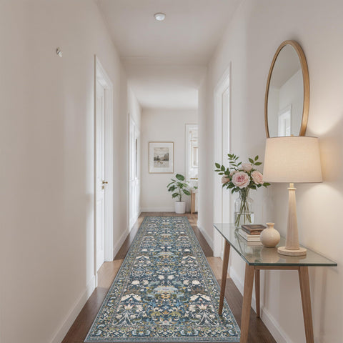 Machine-washable HY HAO YUN LAI rug simplifies stain cleanup.