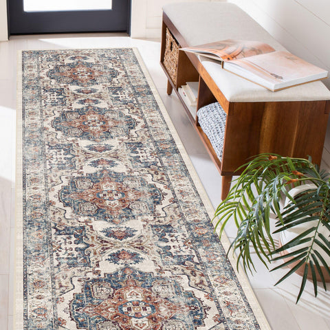 HY HAO YUN LAI rug with non-slip backing stays in place.