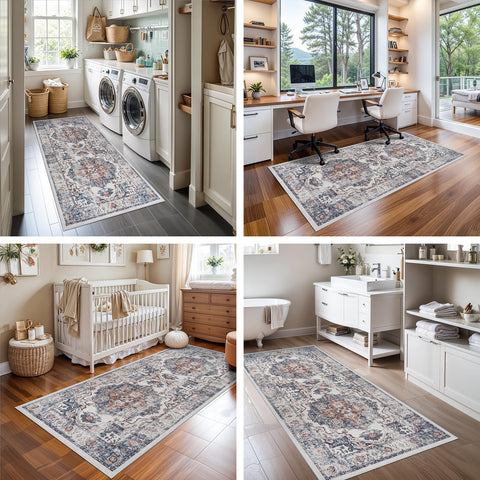 HY HAO YUN LAI hallway runner machine-washable fabric for easy cleaning