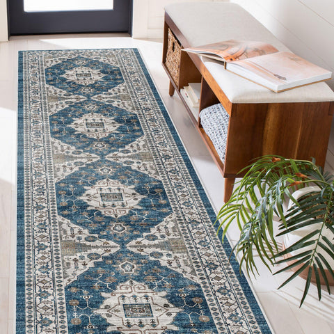 HY HAO YUN LAI hallway rug back features non-slip backing for safer doorway areas.