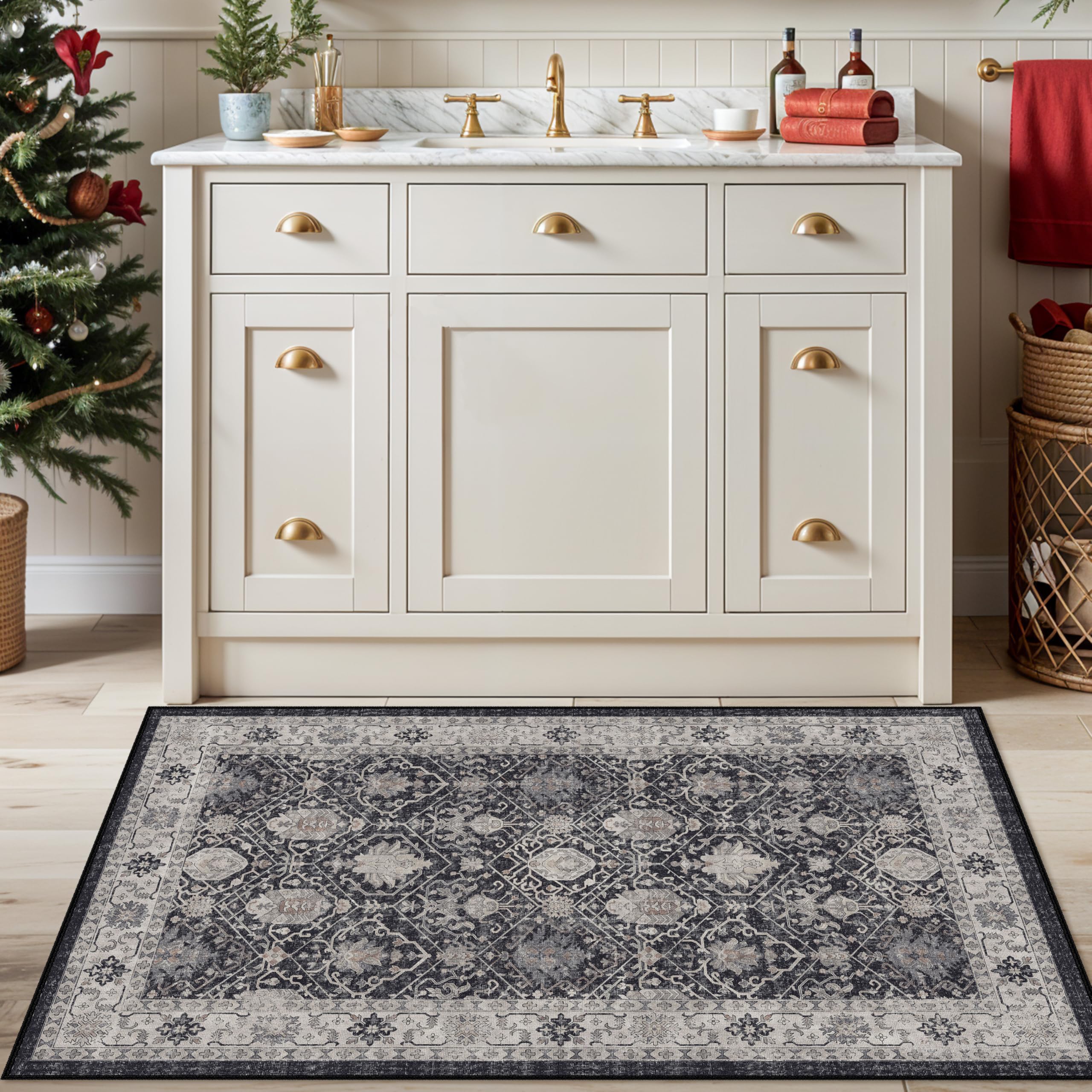 HY HAO YUN LAI kitchen-nursery rug cleans easily for busy homes.
