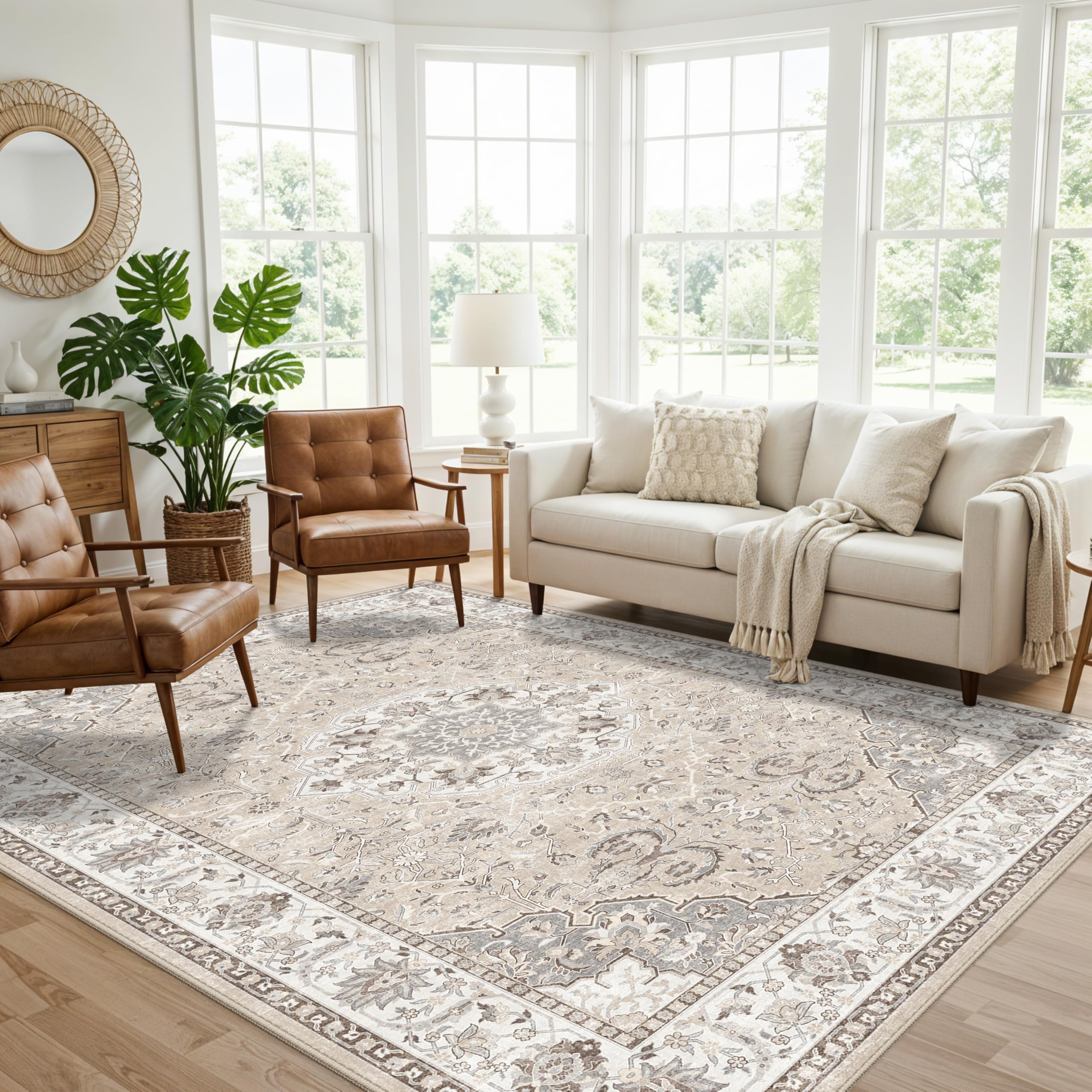HY HAO YUN LAI living room rug 6x9 stain-resistant fabric protects floors