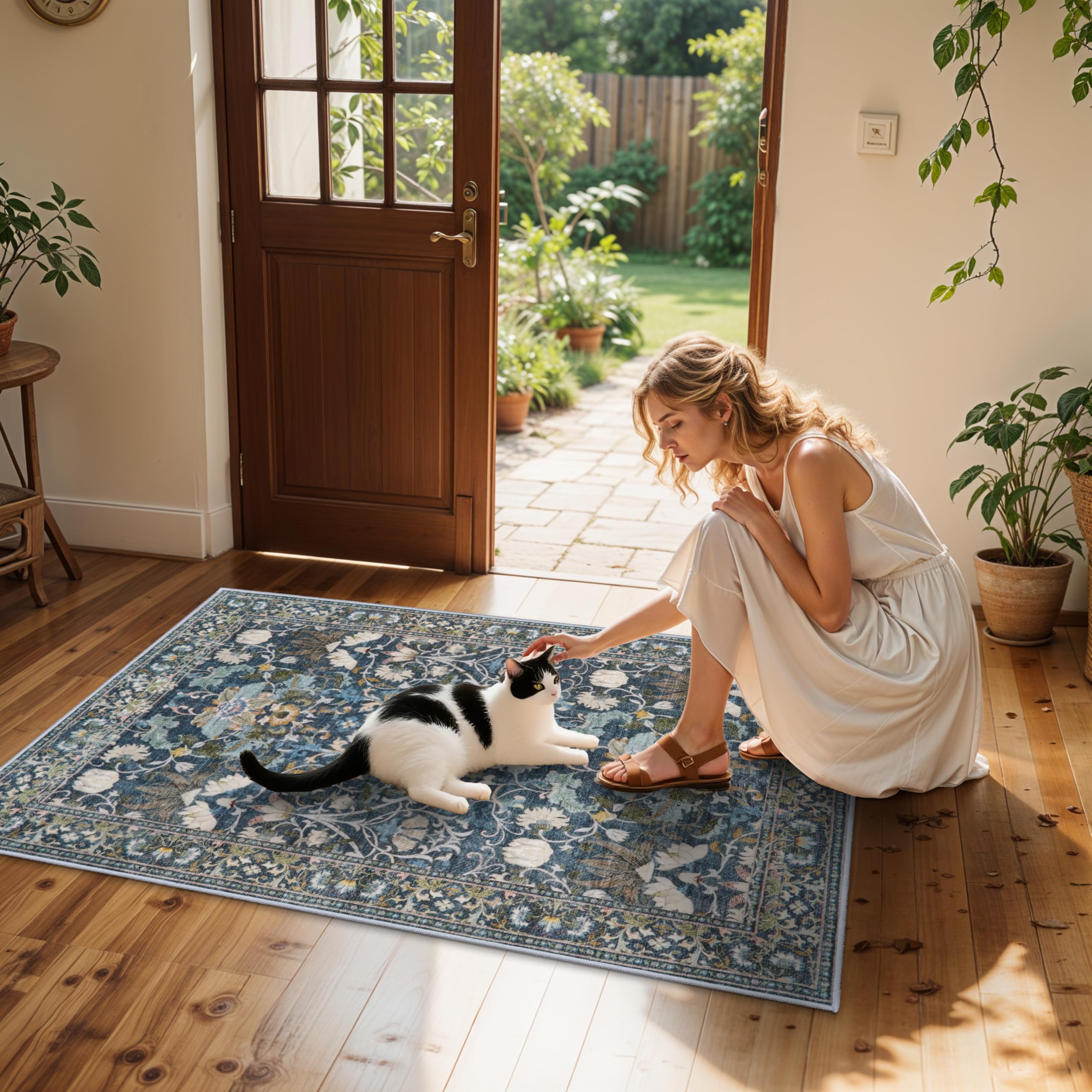 HY HAO YUN LAI low-profile edge design rug keeps doors clear and furniture sliding smoothly