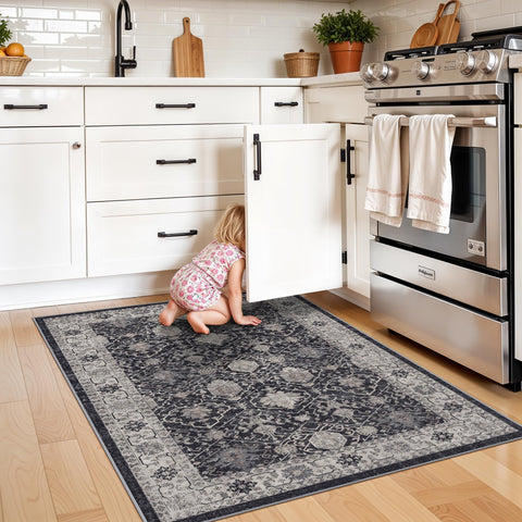 HY HAO YUN LAI machine-washable floor mat simplifies cleaning.