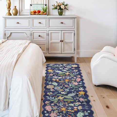 HY HAO YUN LAI machine-washable hallway rug blue purple for quick cleaning.