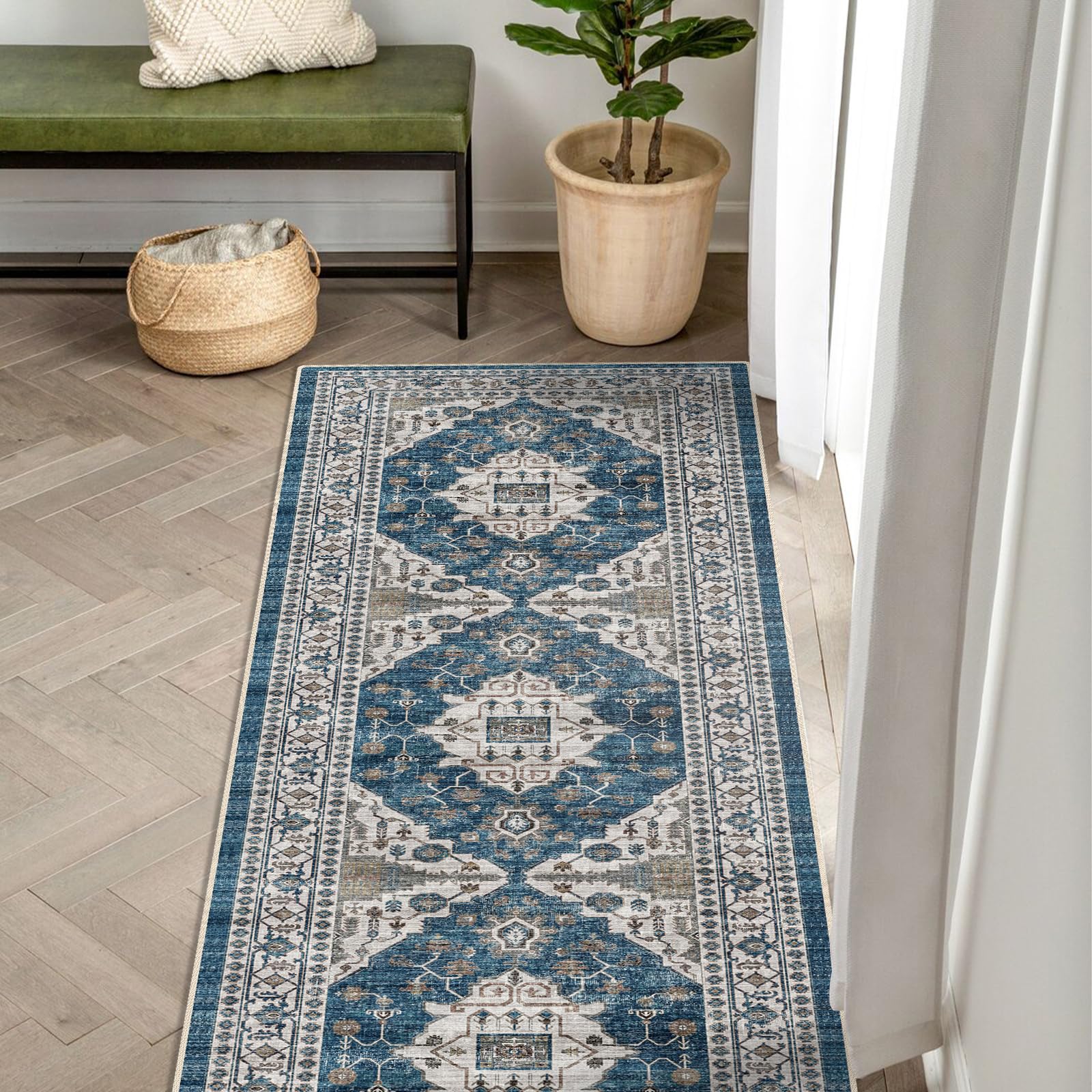 HY HAO YUN LAI hallway rug with non-slip backing for safer entryways.