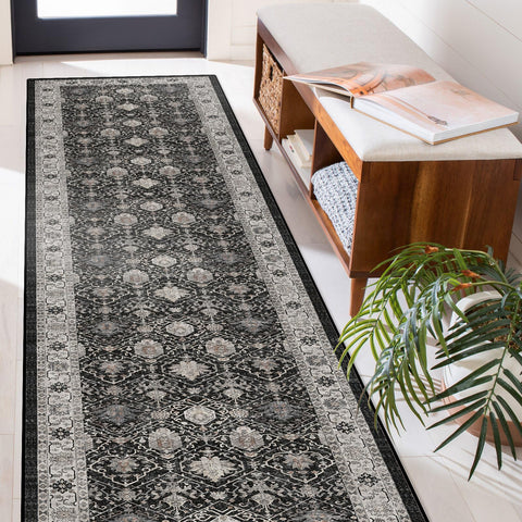 HY HAO YUN LAI non-slip entryway rug in black helps keep floors secure