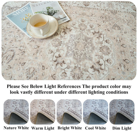 HY HAO YUN LAI 4x5 rug beige suited for nursery, office, dining