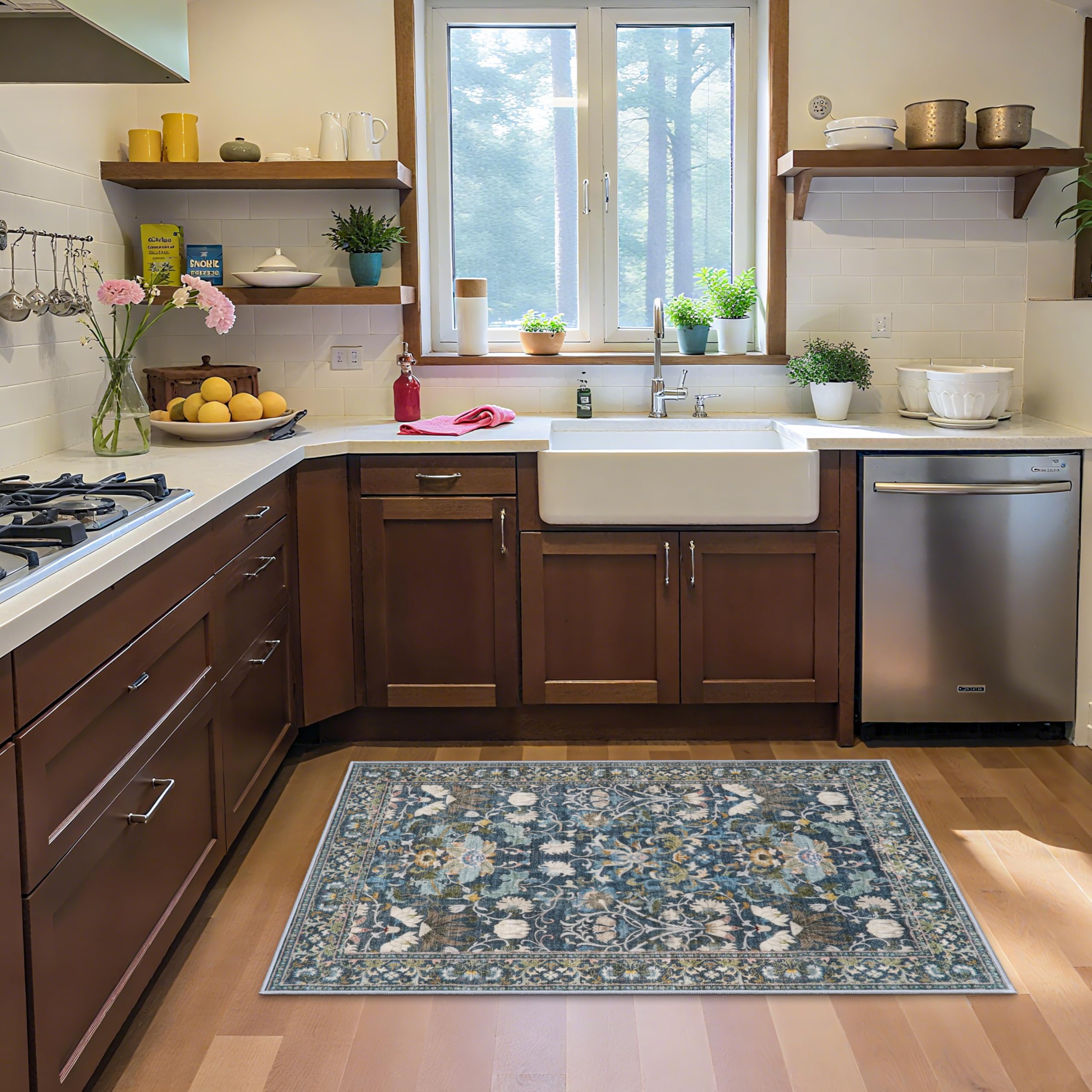 HY HAO YUN LAI soft low-pile hallway rug feels gentle underfoot