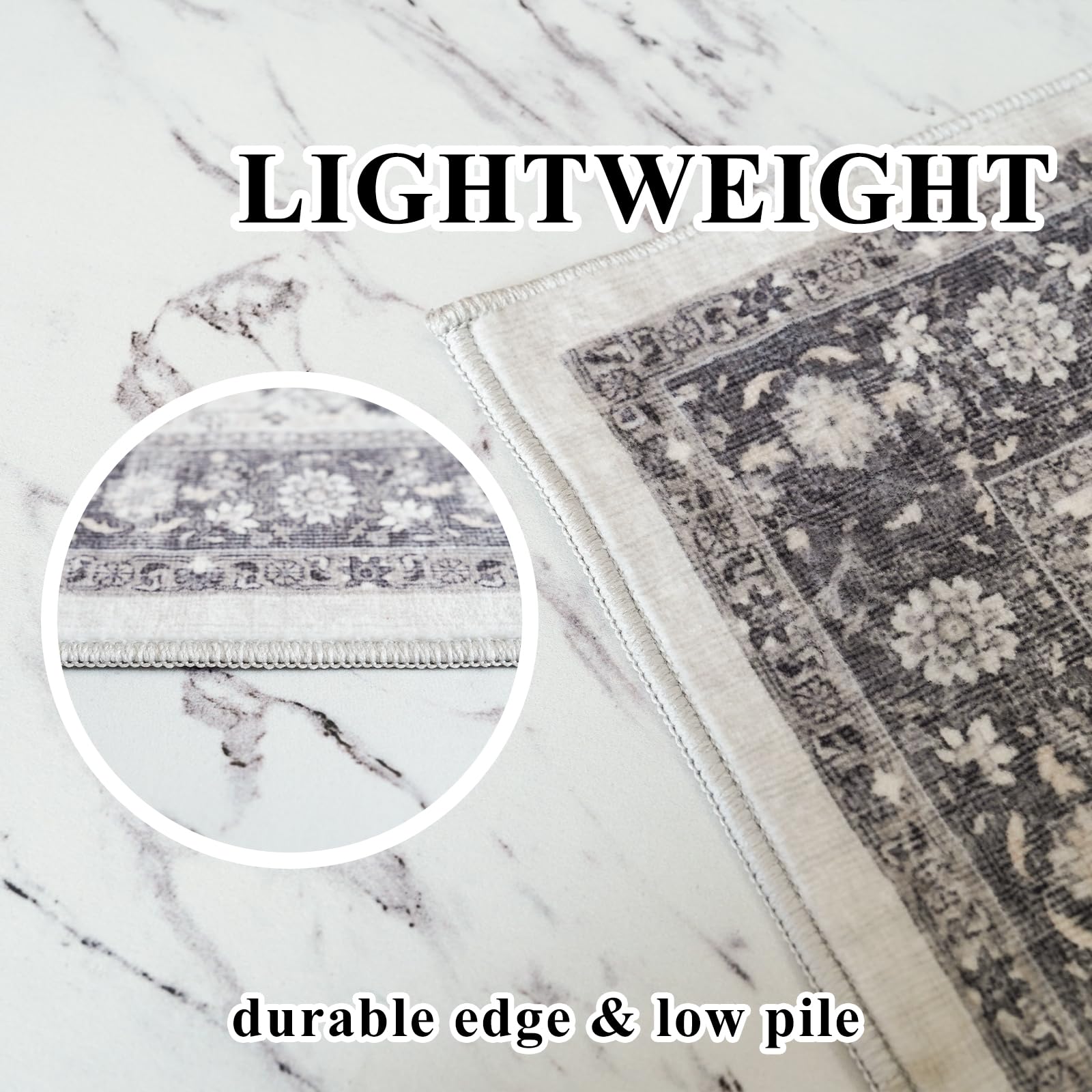 HY HAO YUN LAI soft low-pile runner rug for high-traffic areas.