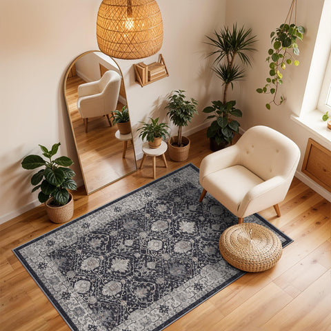 HY HAO YUN LAI ultra soft low-pile rug offers cozy underfoot comfort.