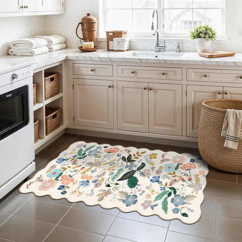 HY HAO YUN LAI cream rug machine-washable for easy cleaning