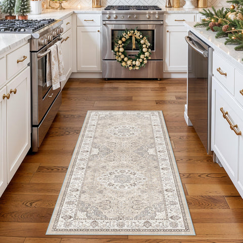 HY HAO YUN LAI washable 2x5 hallway runner rug — close-up texture for soft feet