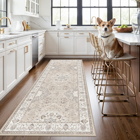 HY HAO YUN LAI washable kitchen runner rug entryway, secure footing for busy spaces