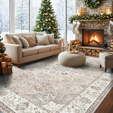 HY HAO YUN LAI machine-washable rug for easy cleanup.