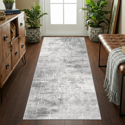 HY HAO YUN LAI washable abstract 2x6 rug with stain resistance for everyday messes