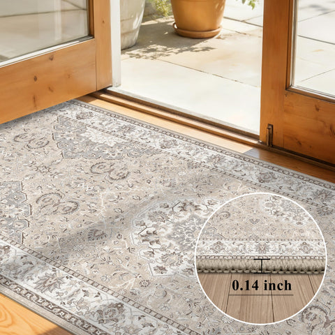 HY Hao Yun Lai washable entryway 3x7 rug machine wash friendly for easy cleaning