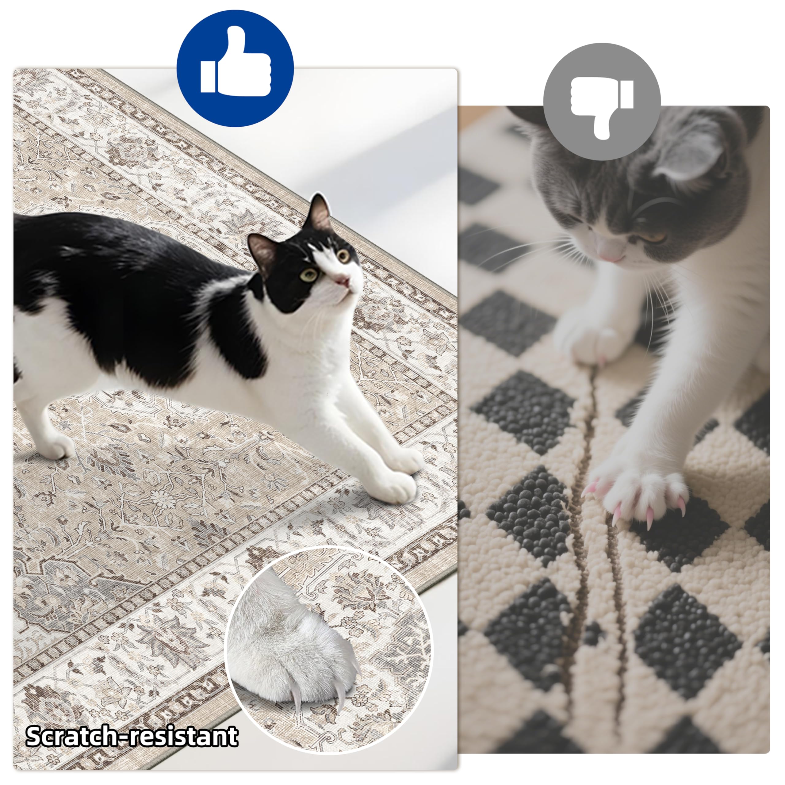 HY HAO YUN LAI 2x4 beige rug pairs well for larger areas