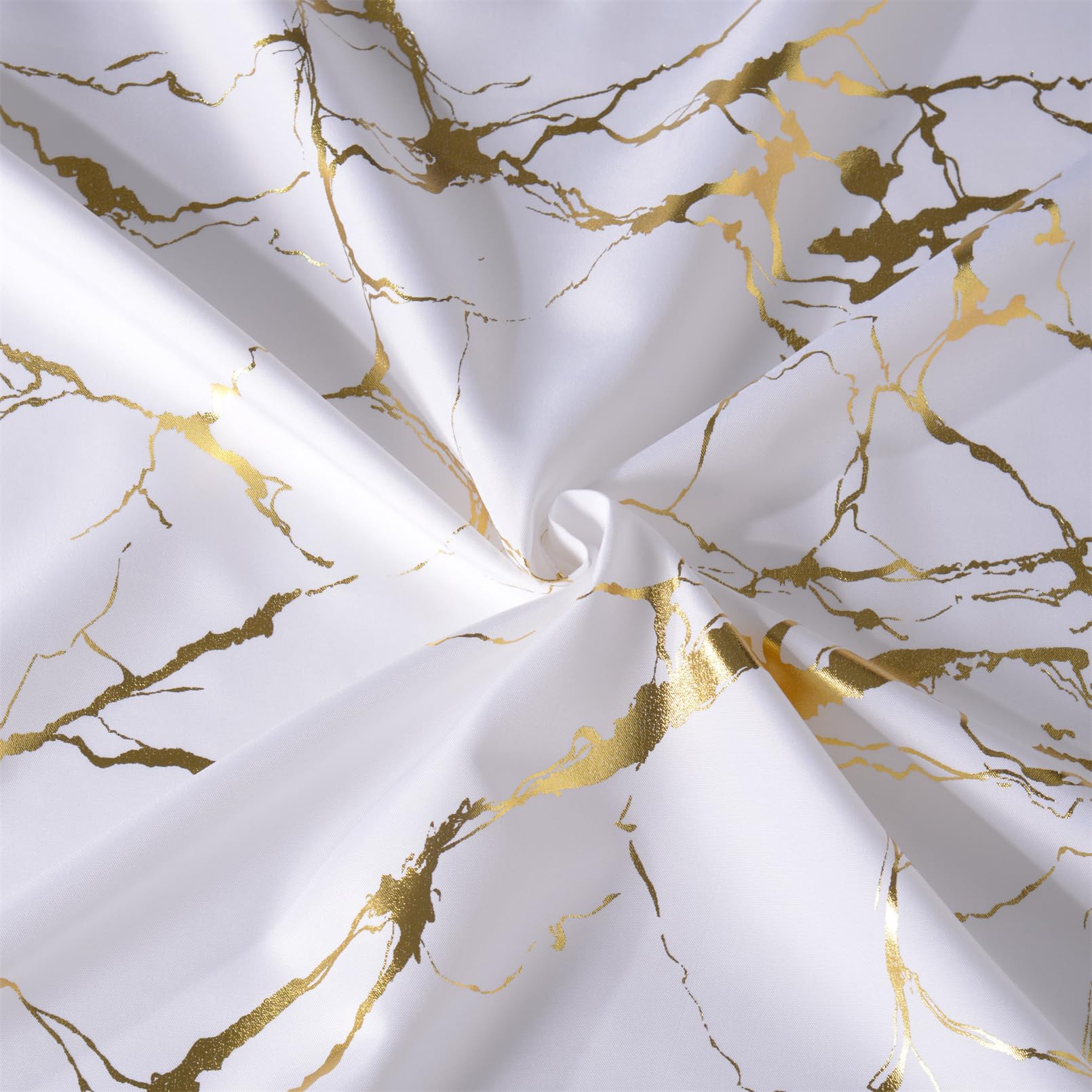 HYAWGE marble gold foil detail adds luxurious shine to the space