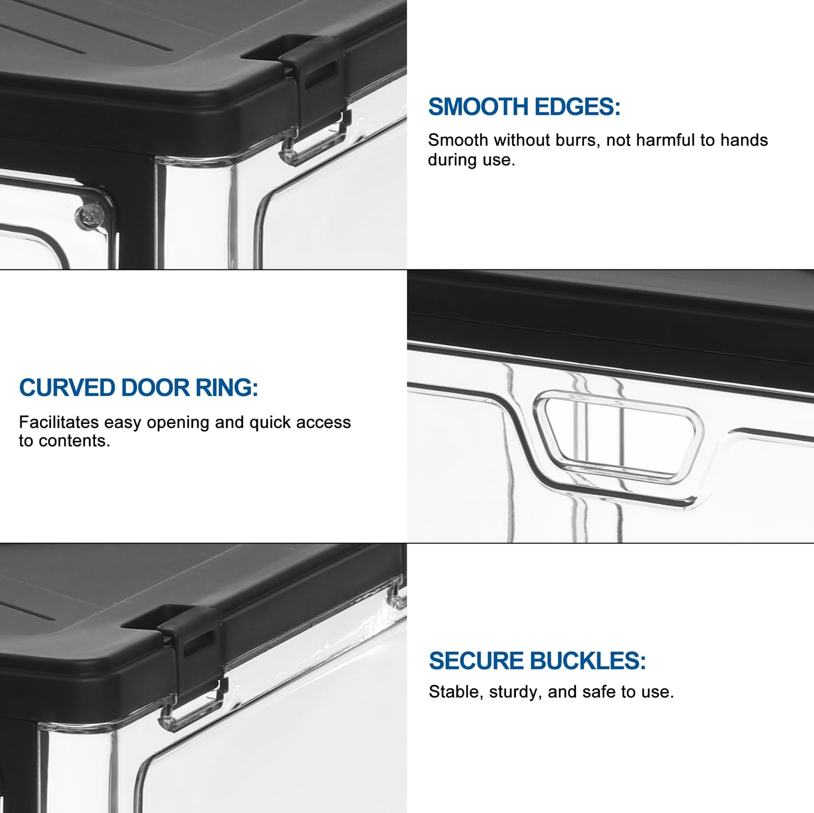 HYBRIDEAS foldable storage bin saves space when stored