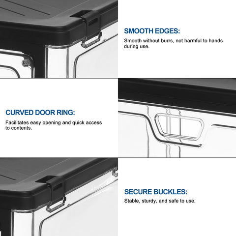 HYBRIDEAS foldable storage bin saves space when stored