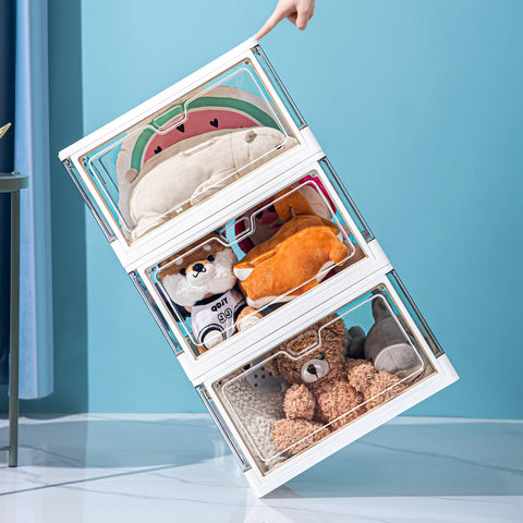HYBRIDEAS clear panels enable versatile organizing in multiple rooms.