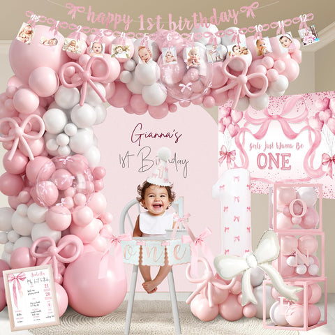 HYCSANBAO 1st birthday cake topper adds a playful focal point