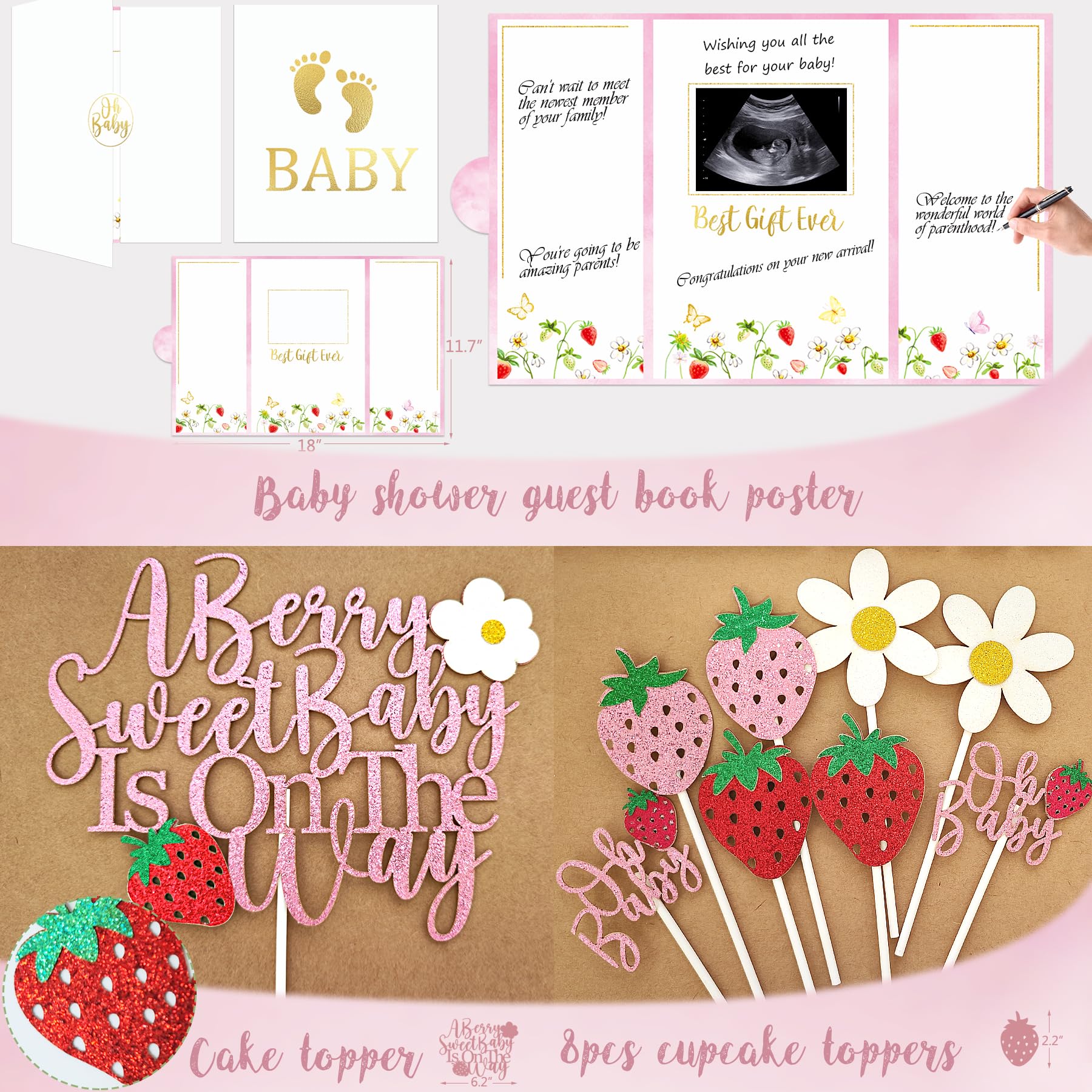 HYCSANBAO baby girl banner brightens the shower decor