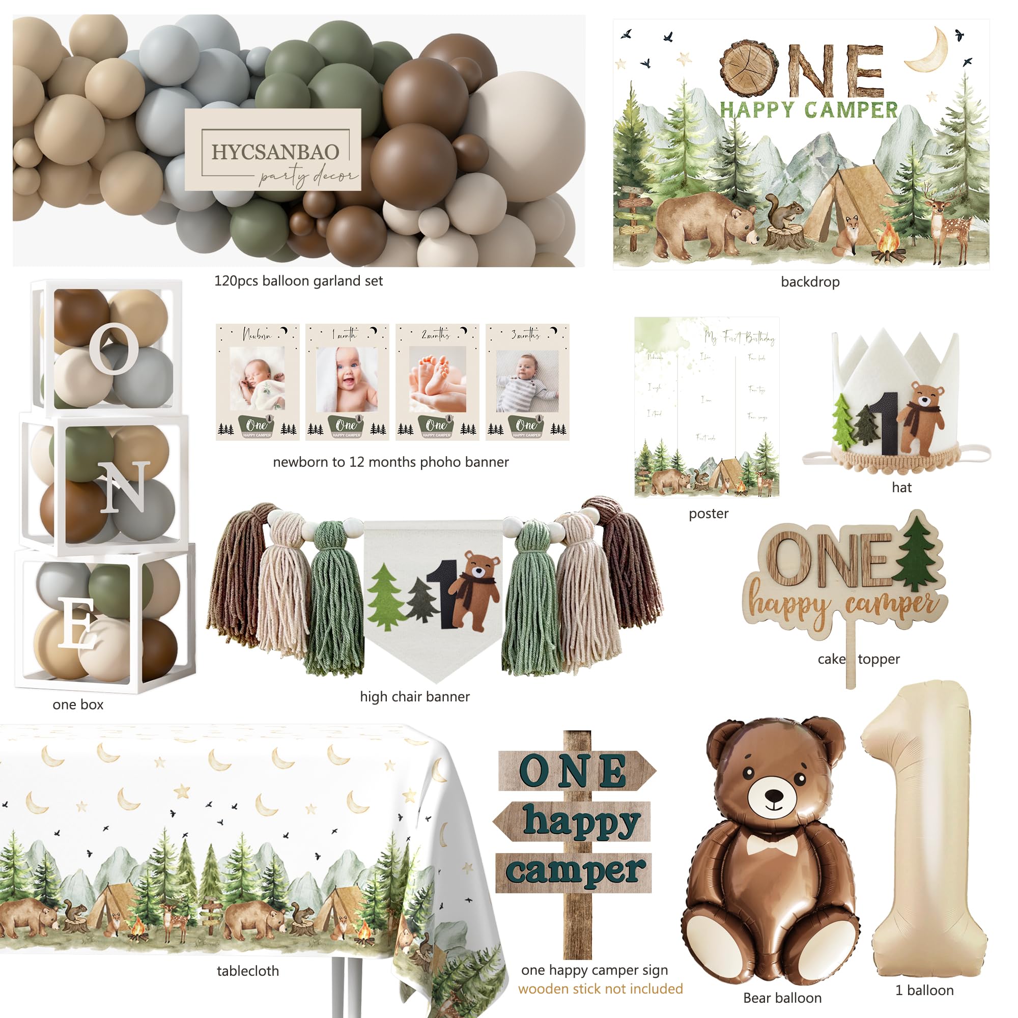 HYCSANBAO Camper balloon box as a festive centerpiece idea