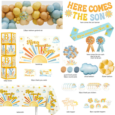 HYCSANBAO Baby boxes for the boy shower create cute focal accents.